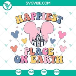 Colorful Magic Kingdom and Disneyland SVG file download, featuring iconic landmarks and typography. Perfect for Disney fans and vacation scrapbooks.