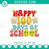 Happy 100 Days of School embroidery file design for school milestone celebrations. Great for crafting projects.