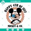 Mickey Mouse American patriotic design for Happy 4th of July SVG image.