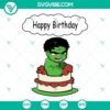 Happy Birthday Hulk SVG Files, The Incredible Birthday Boy themed design with superhero elements for a birthday celebration.