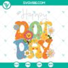 Happy Dot Day SVG with smiling flowers, happy faces, and polka dot patterns perfect for crafting projects.
