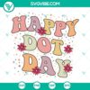 Colorful and festive Happy Dot Day SVG images for International Dot Day celebration on September 15th. Great for crafts and digital projects.