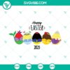 Happy Easter 2023 Disney Princess Easter Eggs SVG images featuring various princesses like Cinderella, Belle, and Ariel in a festive theme.