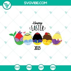 Happy Easter 2023 Princess Easter Eggs SVG Images, Disney Princess