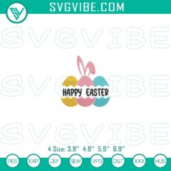 Easter Day embroidery file with bunny, eggs pattern. Perfect for festive projects.