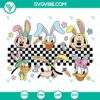 Disney Easter friends, bunny SVG featuring Disney characters celebrating Easter. Festive Disney Happy Easter Bunny design. Perfect for Easter crafts.