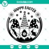 Easter gnomes SVG design for Cricut, featuring happy Easter gnomes in a festive design. Ideal for Easter crafts and projects.