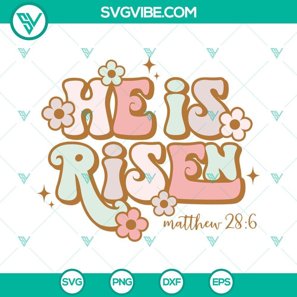 happy-easter-he-is-risen-svg-easter-christian-svg-religious-easter-svg-he-is-risen-svg-png-dxf-eps-cricut-8-mockup.jpg Happy Easter He Is Risen SVG with cross, tomb, and religious Easter Christian design - digital SVG image for Easter crafts.