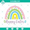 Colorful Happy Easter Rainbow SVG Images with Easter eggs, perfect for kids boys and girls, Easter SVG download.