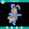 Happy Easter Winnie The Pooh Bunny SVG, perfect for Easter crafts, cute and festive design. Downloadable SVG file.