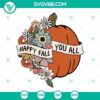 Fall floral pumpkin SVG with retro design, perfect for autumn crafts.