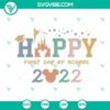 Happy First Day Of School 2022 SVG bundle with teacher-themed designs for crafting projects. Ideal for back-to-school decorations.