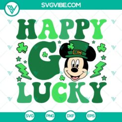 Lively Mickey Leprechaun Hat and Shamrock SVGs for Download perfect for St. Patrick's Day crafts and designs.