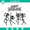 Dancing skeleton SVG file for Happy Halloween, spooky skeletons design for crafting projects. Ideal for digital downloads.