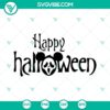 Halloween-themed Mickey Mouse head ghost face SVG file for download, featuring a 'Scream' style design. Perfect for seasonal crafting projects.
