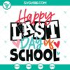 Happy last day of school SVG with graduation cap, diploma, and text "Goodbye School". Perfect for celebrating student's graduation day.
