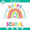 Colorful "Happy last day of school" cut files for Cricut in SVG, PNG, DXF, and EPS formats. Perfect for end of school year crafts.