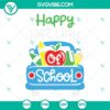 End of school celebration design with "Happy Last Day of School" text and a school truck - perfect for school-themed projects.