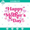 Retro Mama Happy Mother's Day SVG file with "Love Mom" design, available for download in PNG, DXF, and EPS.