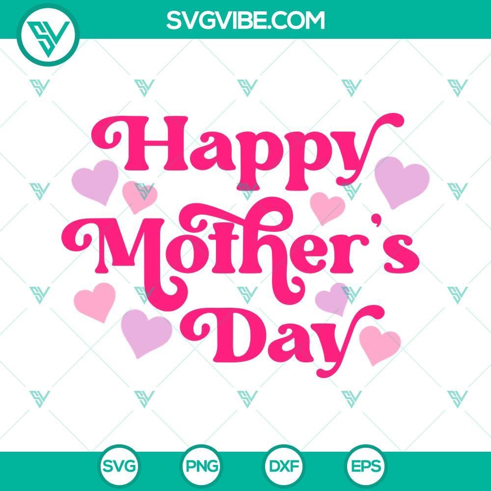 Happy Mother’s Day SVG, Love Mom SVG, Retro Mama SVG PNG DXF EPS Retro Mama Happy Mother's Day SVG file with "Love Mom" design, available for download in PNG, DXF, and EPS.