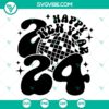 Happy New Year 2024 SVG files featuring disco ball and festive designs for celebrations. Ideal for craft projects and digital designs.