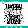 Happy New Year 2024 SVG design for Cricut, PNG, EPS, and DXF formats, perfect for crafts and DIY projects.