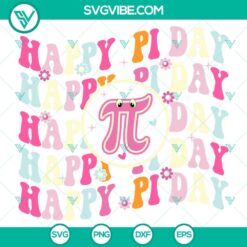 Happy Pi Day Cricut SVG design, including pi symbol, numbers, and festive elements, ideal for DIY crafting projects.