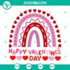 Valentines Day themed rainbow heart and love SVG files for crafting projects.