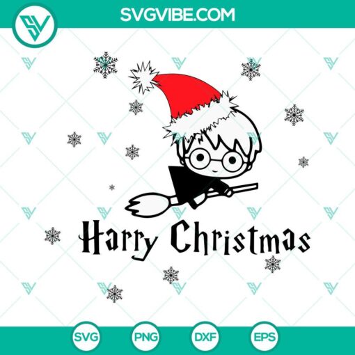 Harry Christmas SVG featuring Harry Potter Christmas elements for cutting files. Great for DIY crafts and holiday decorations.