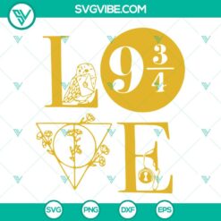 Harry Potter Love SVG Files, Magic Wizard SVG Image, Hogwarts SVG File PNG DXF EPS