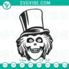 Haunted Mansion Hatbox Ghost face embroidery designs, spooky Disney file for crafting.