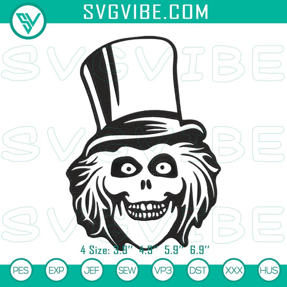 Hatbox Ghost Haunted Mansion Face Embroidery Designs Haunted Mansion Hatbox Ghost face embroidery designs, spooky Disney file for crafting.
