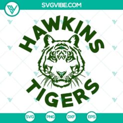 Hawkins High School Tigers SVG images for Stranger Things fans - ideal for crafting and design projects.