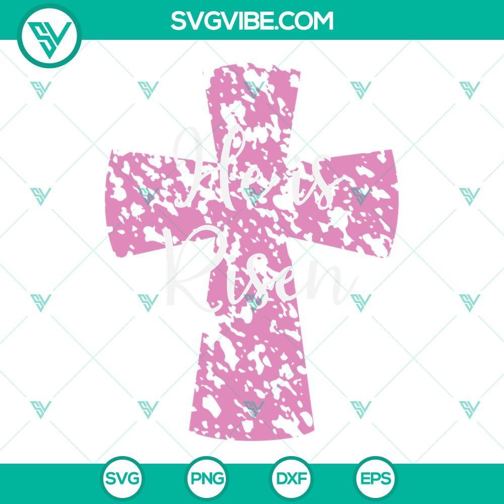 He Is Risen Svg, Christian Svg, Easter Svg He Is Risen SVG design with Christian and Easter elements perfect for crafting and decorations.
