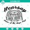 Hearsay Brew House logo SVG with Mega Pint design and Johnny Depp likeness, ideal for digital projects.