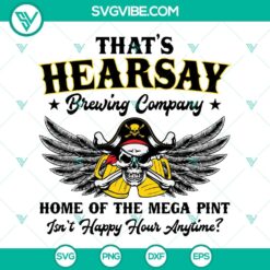 Hearsay Brewing Company logo SVG files featuring Mega Pint design named Johnny. Downloadable PNG, DXF, and EPS formats.