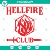 Hellfire Club shirt SVG design inspired by Stranger Things. Perfect for fans. High-quality digital file.