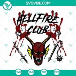 Hellfire Club shirt design inspired by Stranger Things Season 4, available as an SVG image.