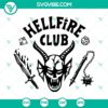 Hellfire Club SVG images featuring designs from Stranger Things 4 for download. Ideal for Stranger Things enthusiasts.