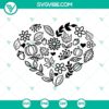 Autumn themed SVG files with leaves and heart design for download. Perfect for Fall crafting projects.