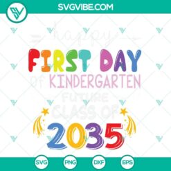 Hello Kindergarten SVG image with happy first day of kindergarten message, perfect for welcoming future kindergartners.