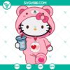 Hello Kitty Care Bear SVG design for Cricut, featuring cute mashup character, great for crafts. Downloadable PNG, DXF, EPS Cut File.