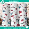 Hello Kitty and Apple themed 20oz tumbler wrap design in PNG file format for digital products.