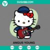 Hello Kitty meets Angus Young ACDC themed SVG images in PNG EPS DXF formats.