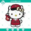 Kawaii Hello Kitty Arizona Diamondbacks SVG logo, pink kitty in baseball cap, cute sports design, suitable for die-cutting and crafting.