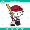 Hello Kitty Arizona Diamondbacks themed SVG and PNG files for craft projects and fan merchandise.