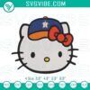 Hello Kitty Astros embroidery design in Houston Astros theme, perfect for sports fans. Digital file for stitching.