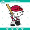 Hello Kitty Atlanta Braves SVG file with Kitty Braves design in PNG, DXF, and EPS formats for crafts and digital printing.