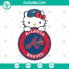 Hello Kitty Atlanta Braves logo SVG PNG DXF EPS cut files for download, perfect for DIY projects and fans of the team.