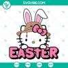 Hello Kitty Bad Bunny Bucket Hat Easter SVG Files featuring Hello Kitty as a bunny. Ideal for Easter crafts and designs.